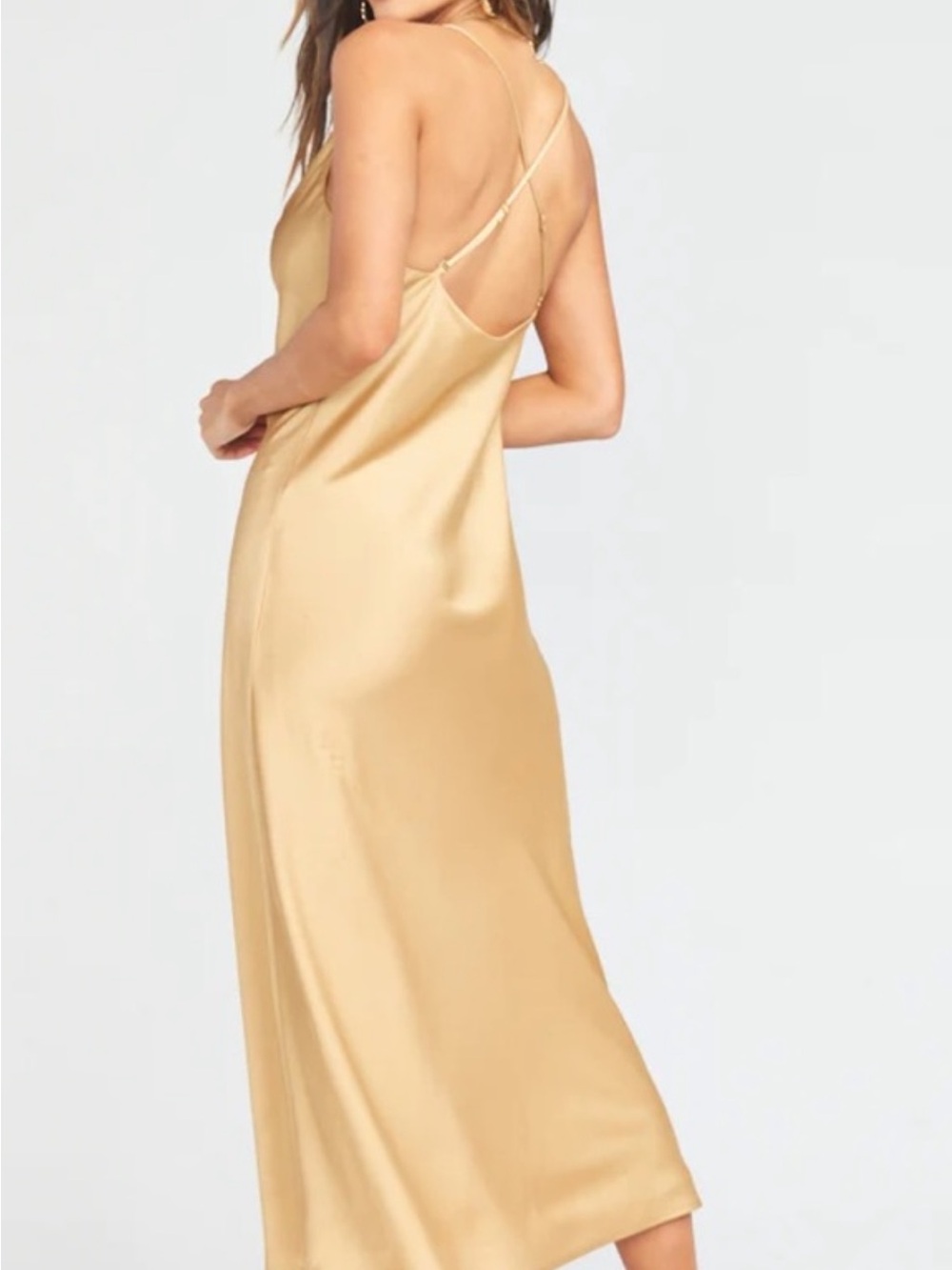 Show Me Your MuMu Satin Slip Maxi Dress Size M (est Hailey style)